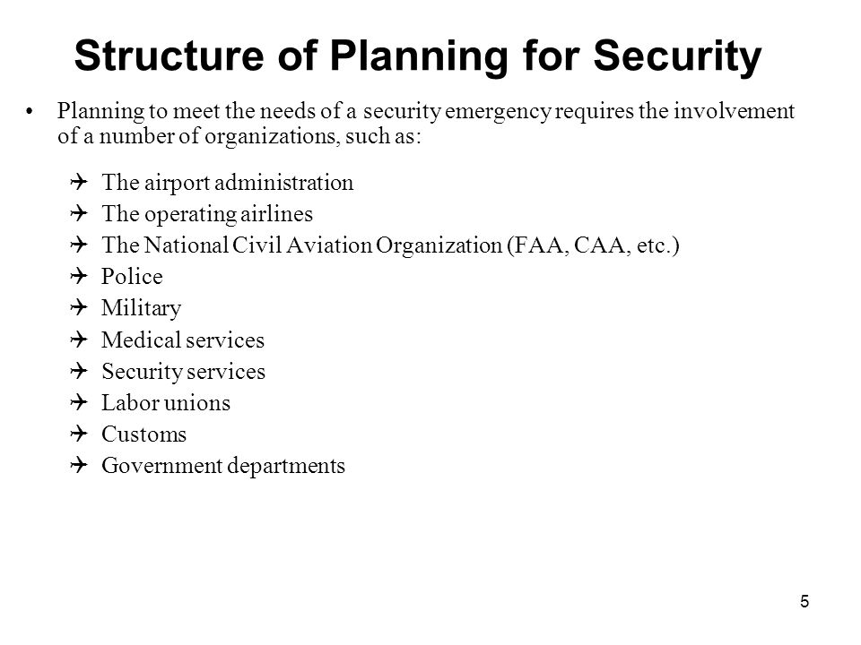 Passenger Aviation Security Layers
